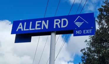 Allen Rd Street Sign