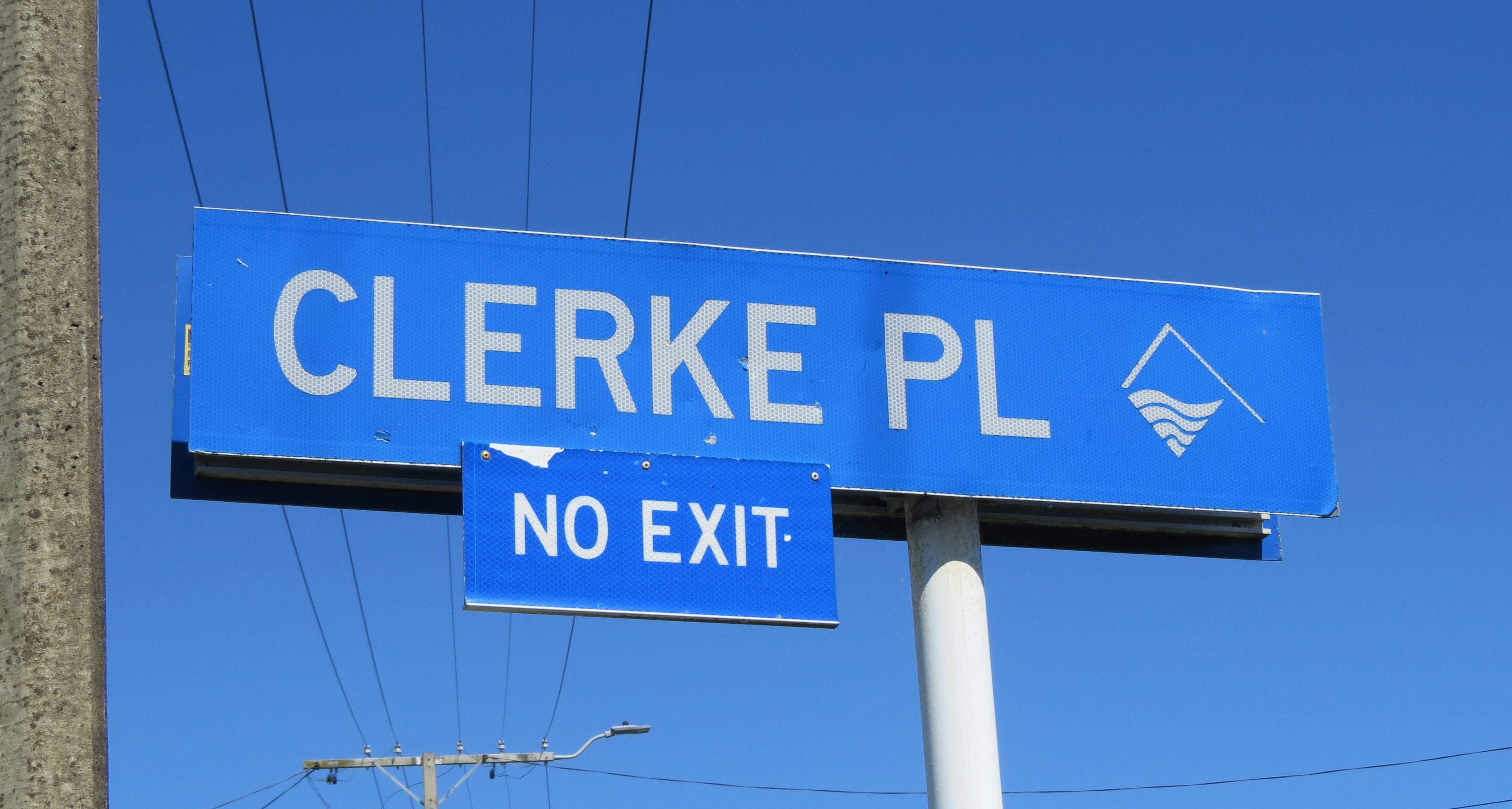 Clerke Place sign (2025). Rachel Sonius. Word on the Street image collection.